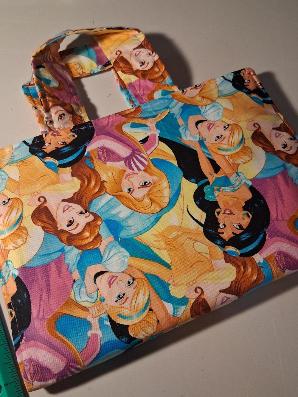 Girls' Colorful Princess Print Color Tote With Pocket